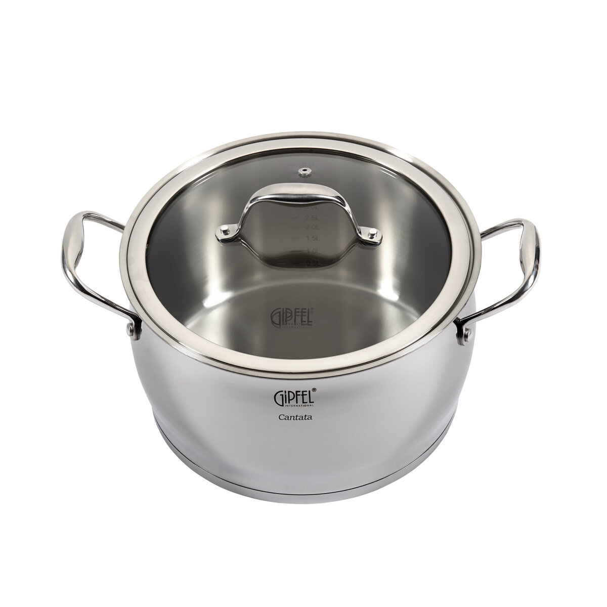 Кастрюля из нержавеющей стали Gipfel Cantata 1265 24 см/6 л стальной