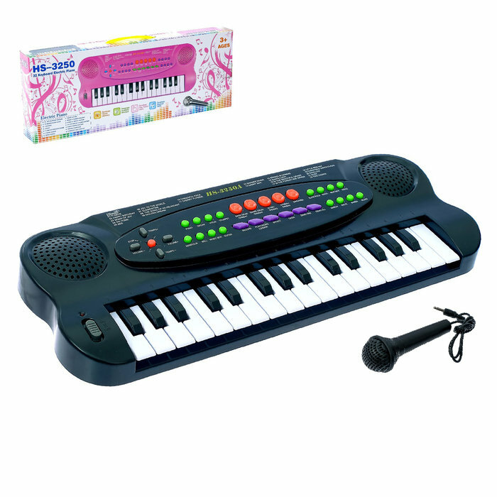 Синтезатор «Музыкальная игра» с микрофоном, 32 клавиши (комплект из 2 шт)