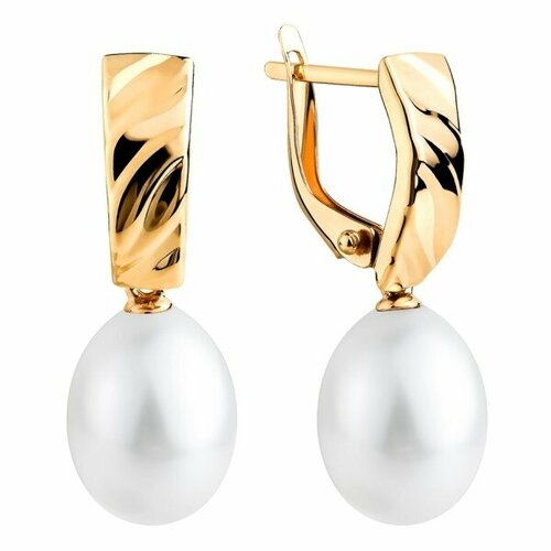 Серьги Prima Exclusive, красное золото, 585 проба, жемчуг