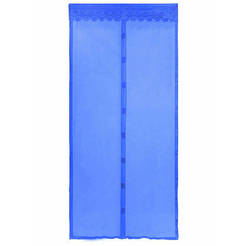 Магнитная антимоскитная сетка для двери голубая 413₽