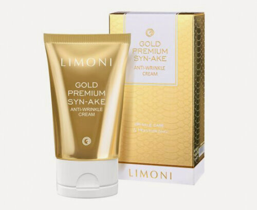 Изображение товара Крем для лица Limoni Gold Premium антивозрастной, со змеиным ядом 50 мл