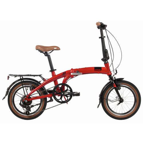 Подростковый велосипед Novatrack Town 16 2024 16 Красный 101-115 см 3372000₽