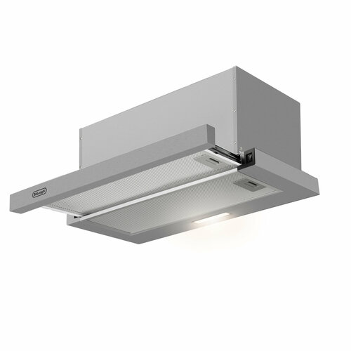 Телескопическая кухонная вытяжка DeLonghi KT - TIARA 608 IM 60 см серебристая отвод и рециркуляция 678800₽