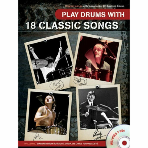 Песенный сборник Musicsales Play Drums With 18 Classic Songs
