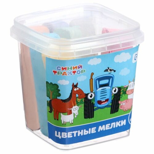 Набор цветных мелков Синий трактор 7 цветов 443₽