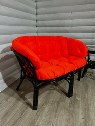 Диван Багама венге подушка оранжевая