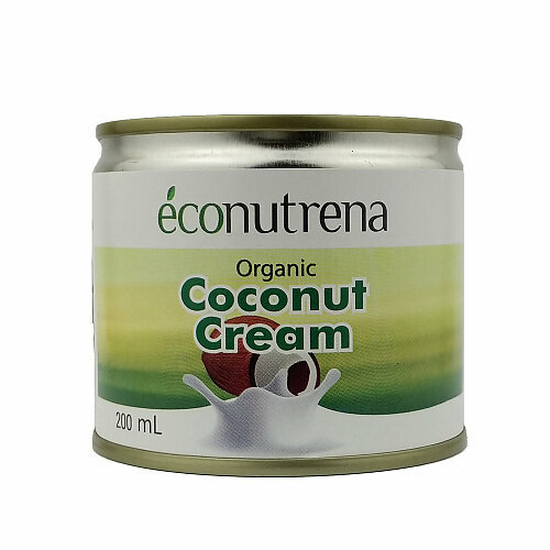 Econutrena, Сливки кокосовые органические, 22% 200 мл