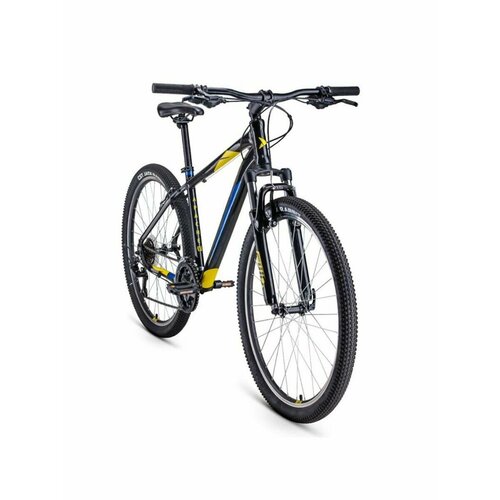 Велосипед взрослый горный Forward Apache 275 10 AL 2021 года рама 17 черно-желтый 32775₽