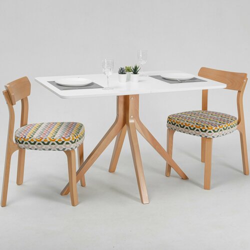 Стол кухонный. 75-115 (145) см, Krastol, прямоугольный раздвижной ТЭГ. Сканди