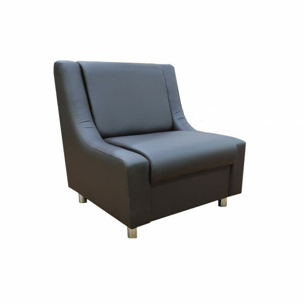 фото Диван офисный Клерк 9 тройной Размер: 184 х 76 см, искусственная кожа, цвет черный Ecotex 3001