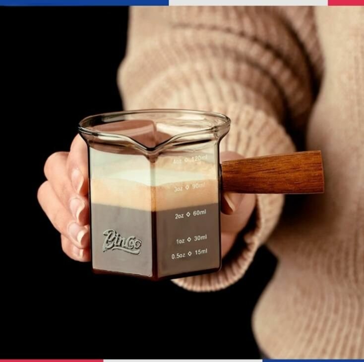 Турка стеклянная DAENERO из жаропрочного стекла мерный стакан кофеварка для заваривания стеклянный кофейник120 мл