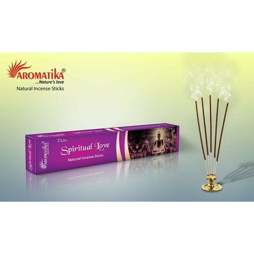 Vedic SPIRITUAL LOVE Natural Incense Sticks, Aromatika (духовная любовь натуральные ароматические палочки, Ароматика), 15 г.