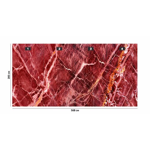 Гибкий мрамор Карнеол полотно №3; 1420х2850; 4,047 кв. м.