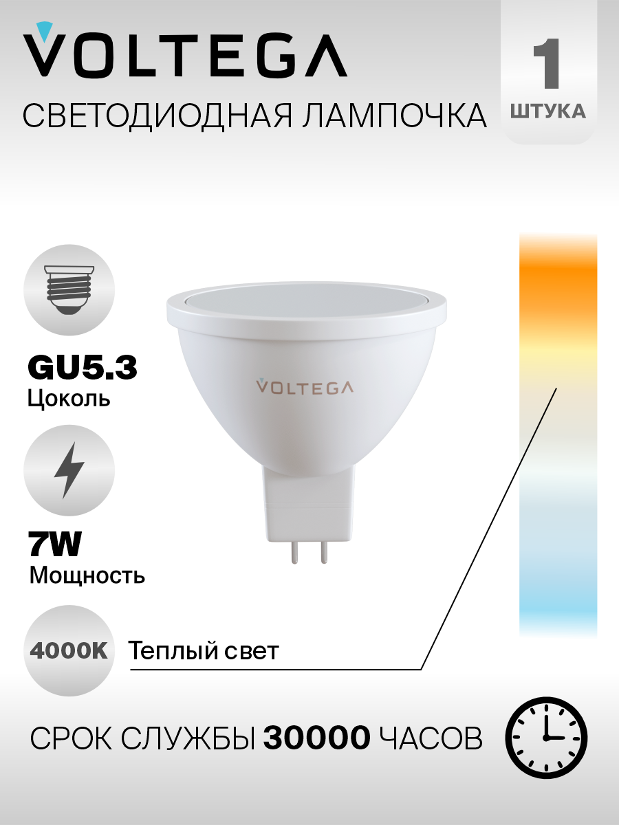 Лампа светодиодная Voltega Simple Sofit 7059 GU5.3 MR16