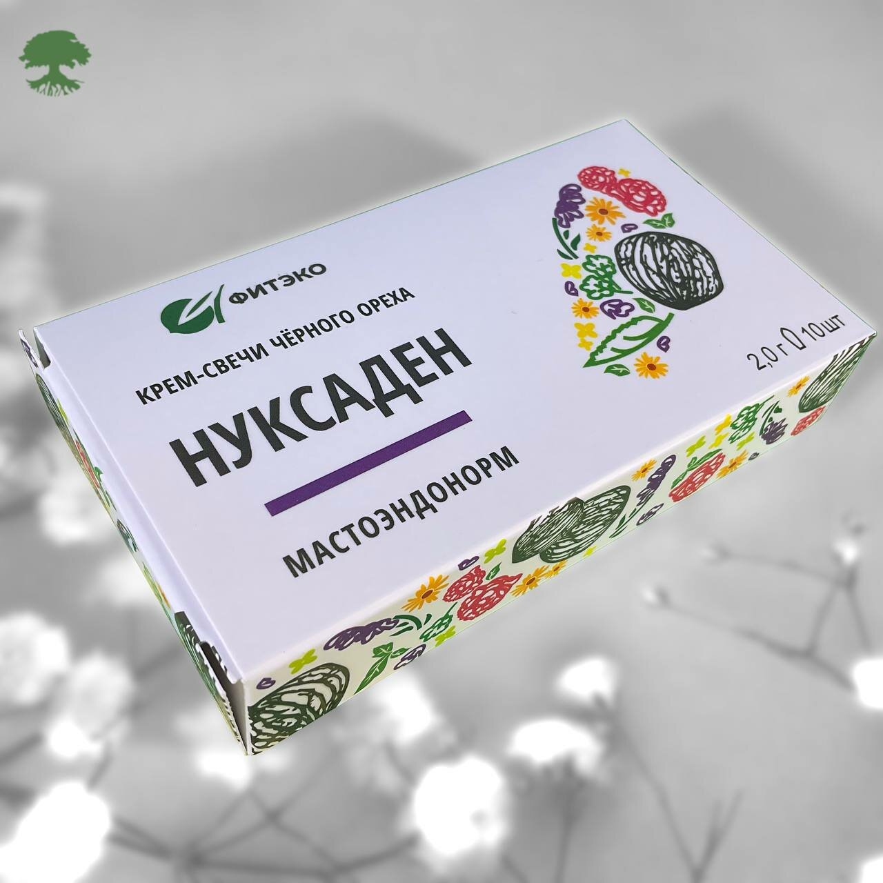 Изображение Крем-свечи на Черном Орехе Нуксаден МастоЭндоНорм, 10 шт - Фитэко / для Женского Здоровья