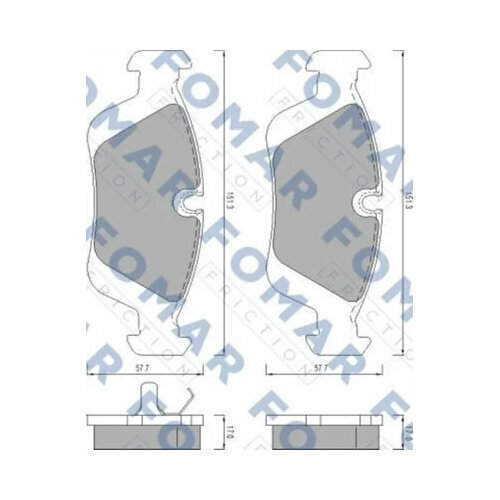 Колодки тормозные дисковые комплект BMW, FOMAR FO 472081 (1 шт.)