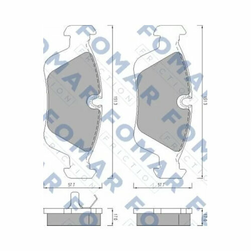 Комплект тормозных колодок, дисковый тормоз, FOMAR FO 472081 (1 шт.)