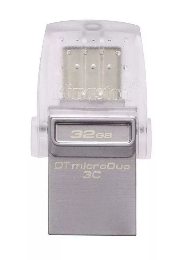Флеш-память Kingston microDuo 3C, 32Gb, USB 3.1 G1, Type-C, с, DTDUO3C/32GB