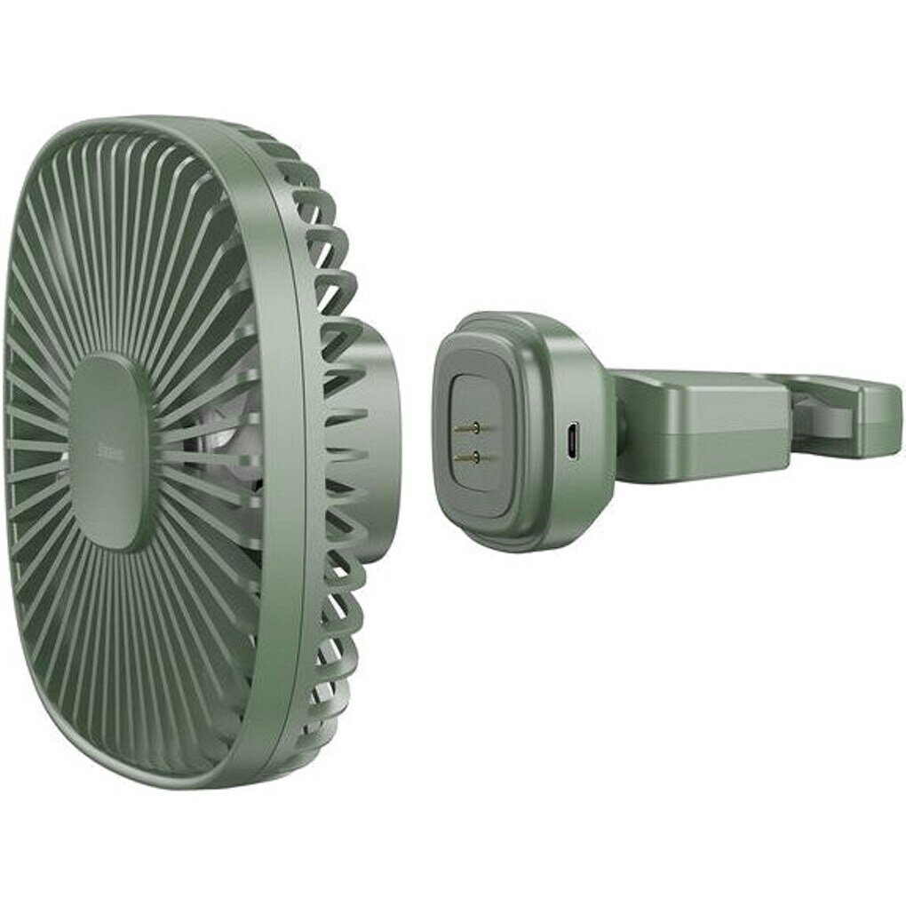 Вентилятор портативный Baseus Natural Wind Magnetic Rear Seat Fan (CXZR-06) Green - фото №10