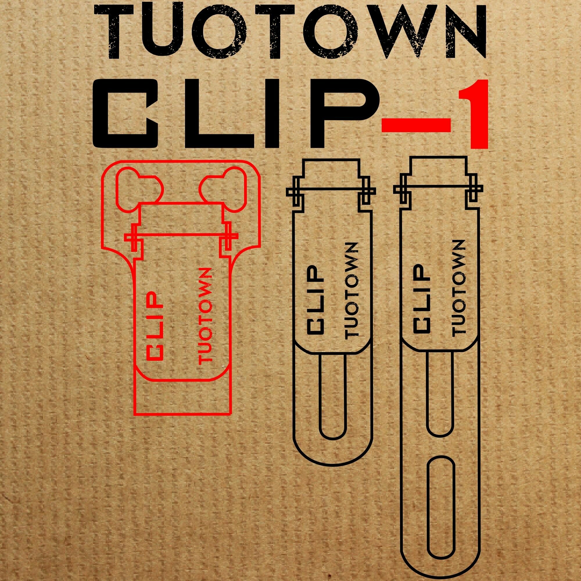 Клипса для тактических ножен, Tuotown CLIP-01, (металлическая, из стали) 5.7 см