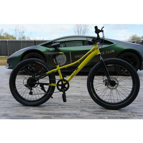 Велосипед полу-фэтбайк Fatbike Time Try TT2747s 24 Рама 12 Взрослый Детский Подростковый желтый 23400₽