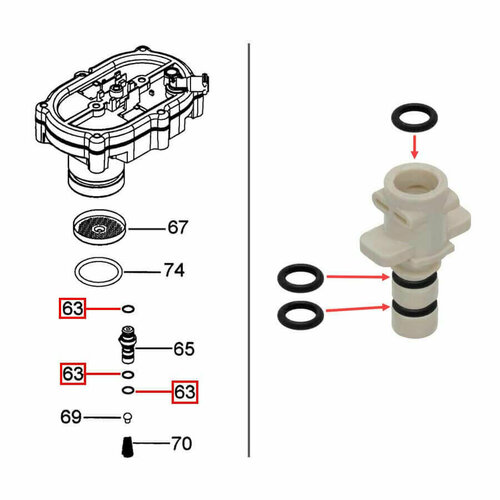 уплотнитель кофемашины delonghi d6 or 2025 5313217751 Уплотнитель для Delonghi D6 OR 2025, 5313217751