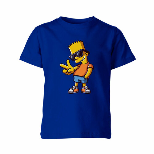 Футболка Us Basic, размер 12, синий детская футболка hard rock барт музыка гитара симпсоны 164 красный