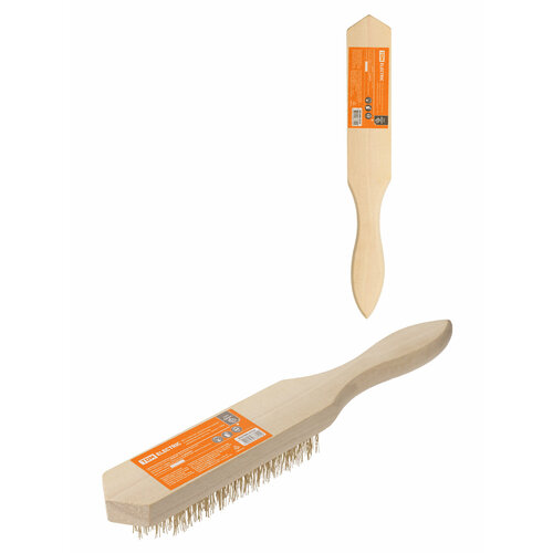 Щетка ручная деревянный корпус 6-рядная металлическая проволочная щетина Гранит TDM 254₽