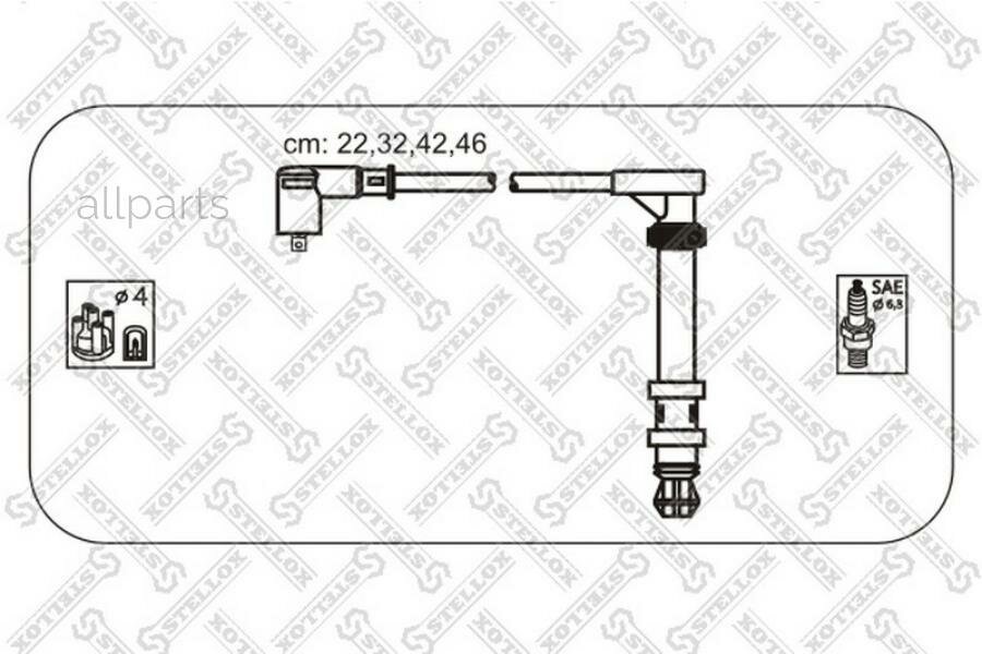 STELLOX 1038133SX к-кт проводов!\ Fiat Brava/Marea/Palio 1.6/1.8 16V 95>