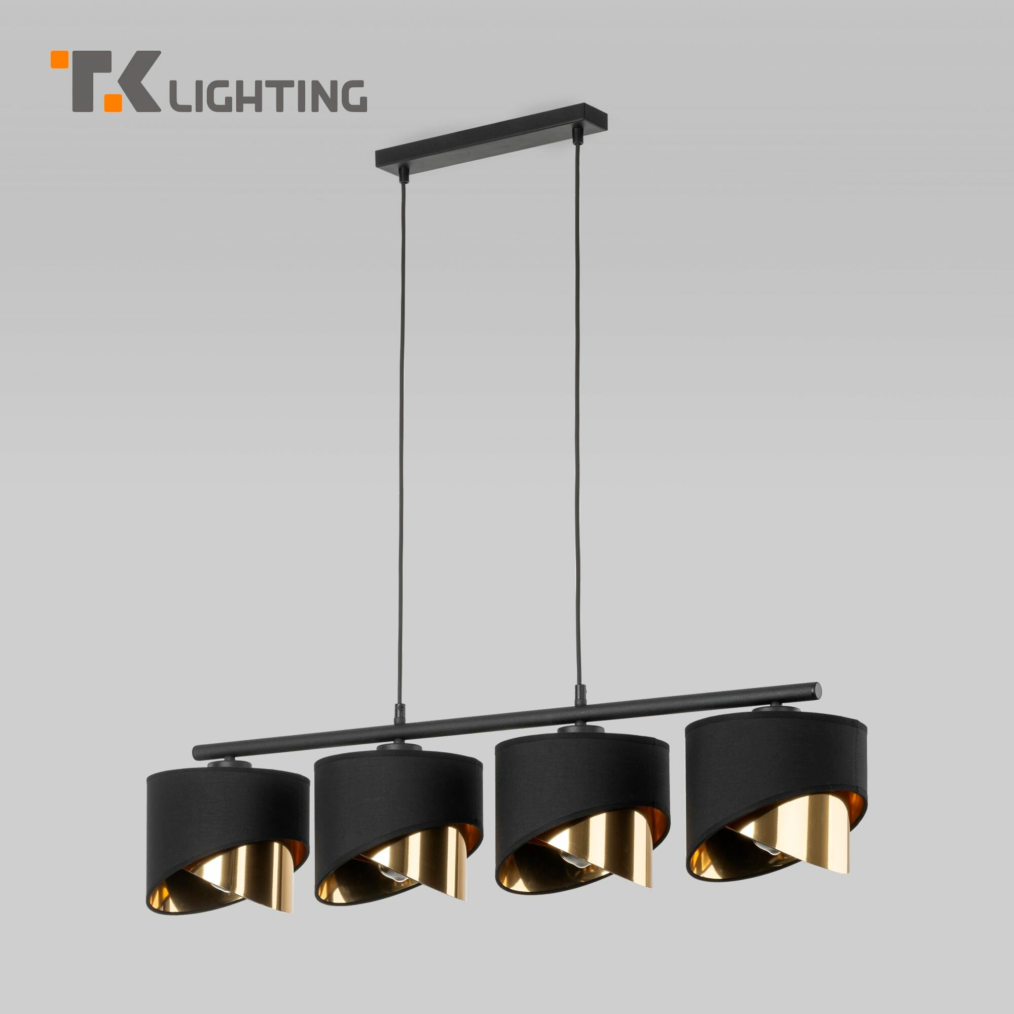 Подвесной светильник TK Lighting Grant Black 4825  E27  3 40 Вт  цвет черный золото