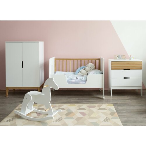 Кровать-стол Mia 1200х600 мм цвет: Белый/Дерево