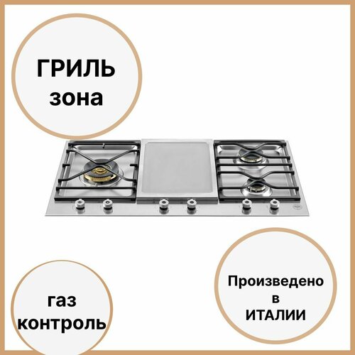 Газовая варочная панель 90х522 см Bertazzoni Professional PM3630GX стальная 22690000₽