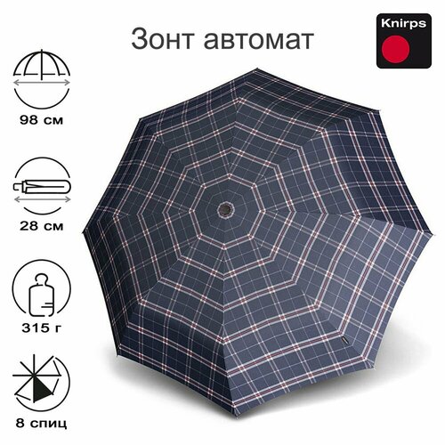 фото Зонт-трость knirps, check navy
