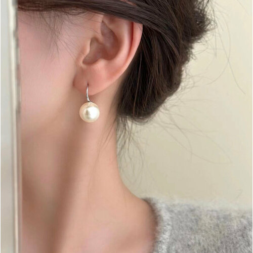 Серьги Стайл Групп жемчуг имитация размер 12 мм серебристыйбелый 301₽