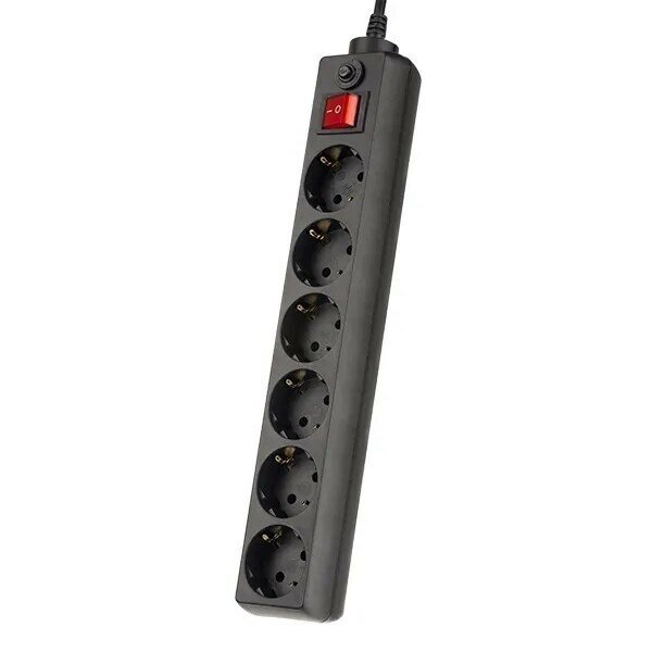 Сетевой фильтр PERFEO (PF_A4672) "POWER+" - 6 роз - 3м, черный