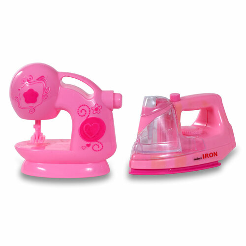 Игровой набор утюг + швейная машинка со звуком, детская бытовая техника, ролевые игры, обучающая игрушка для девочек для мальчиков, возраст 3+