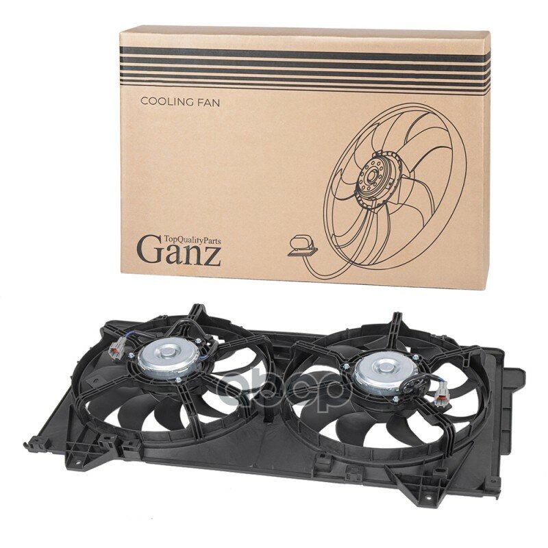 Вентилятор Охлаждения В Сборе (Двойной) Mazda 6 2013- Ganz Gic06516 GANZ арт. GIC06516