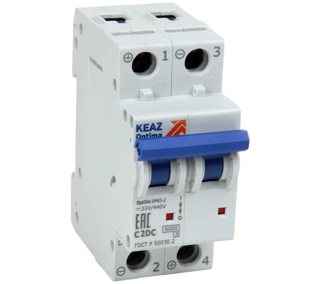 КЭАЗ OptiDin BM63-2C4-DC-УХЛЗ C 6kA DC 4А 261242