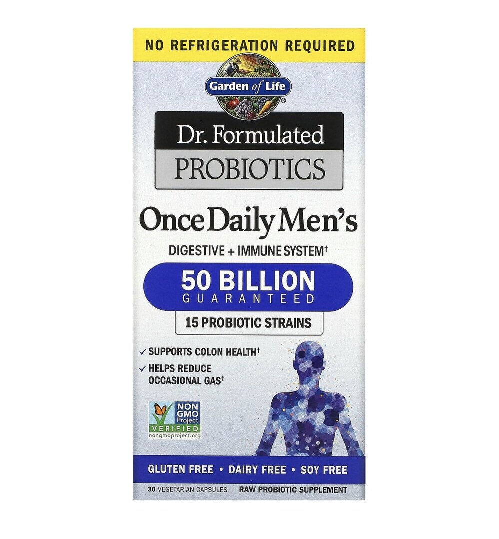 Garden of life Dr. Formulated пробиотики для мужчин 1 таблетка в день 50 миллиардов бактерий
