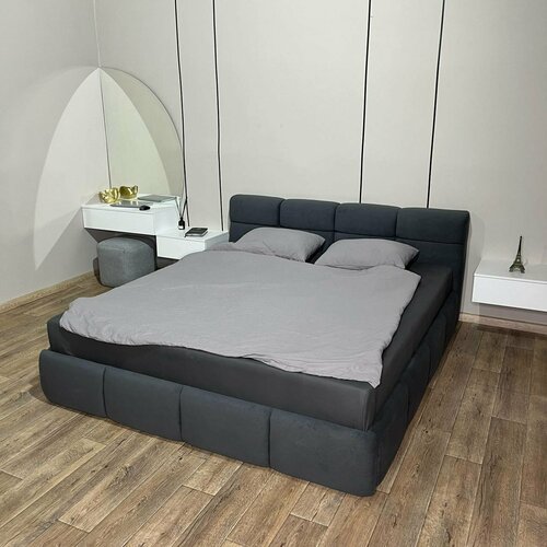 VIERO Двуспальная кровать разборная Марракеш мягкое изголовье с размером спального места 200х200 с ортопедическим основанием и подъемным механизмом 52040₽