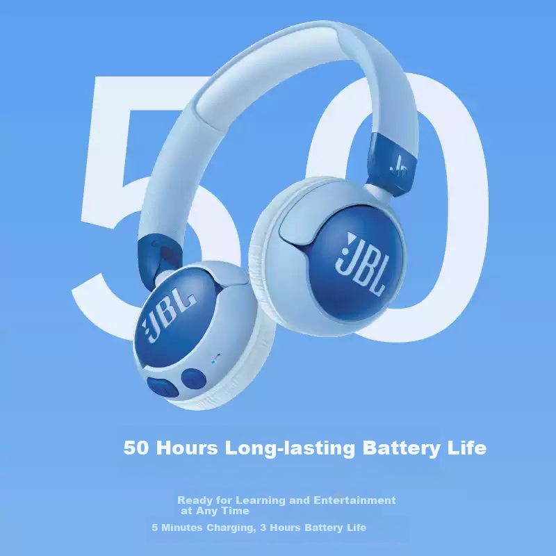JBL JR320BT Kids Headphones Wireless Over Ear Student Study Online Course Listening Music Purple — фото 1