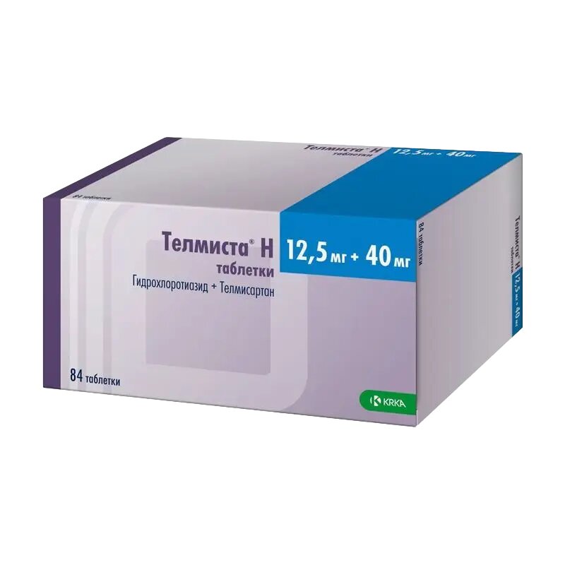 Телмиста Н таблетки 12,5 мг+40 мг 84 шт
