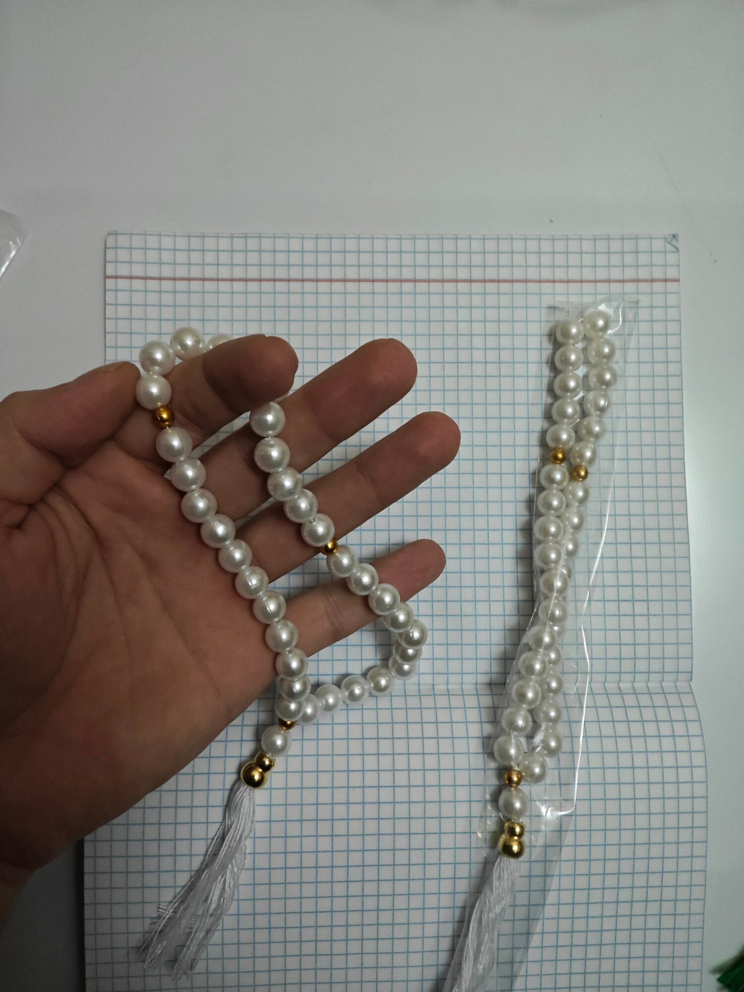 Чётки, длина 33 см, white — фото 1