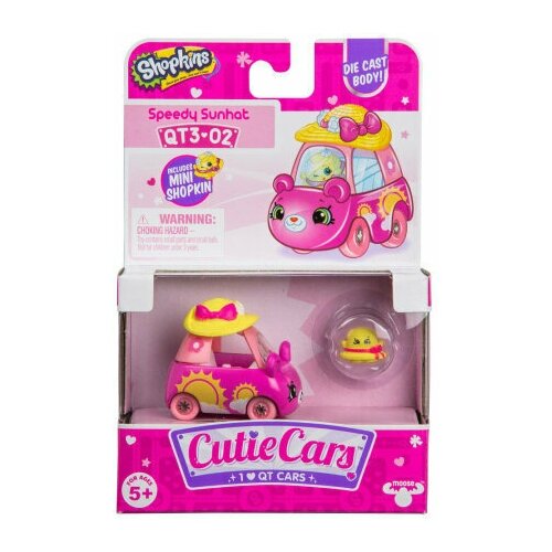 Shopkins  & Cutie cars Машинка Cutie Cars Speedy Sunhat с фигуркой Shopkins 57116 / 57100