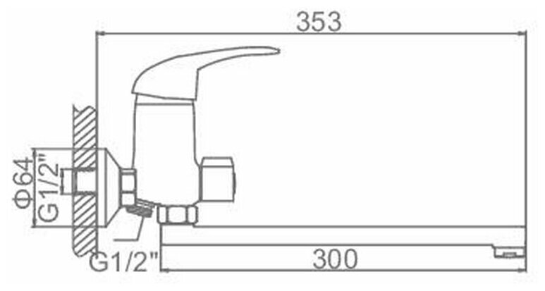 Смеситель Ledeme L2202B-01 для ванны - фотография № 2