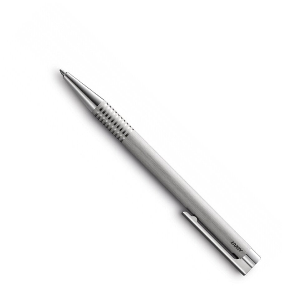 Ручка шариковая автоматическая Lamy 206 logo, Матовая сталь, M16