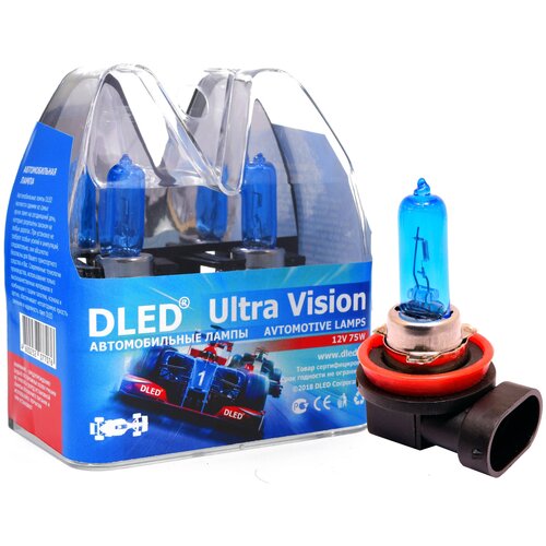 фото Автомобильные лампы h9 75w 2300k dled "ultra vision"