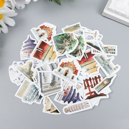 Наклейки для творчества Достопримечательности набор 46 шт 65х45х11 см 347₽