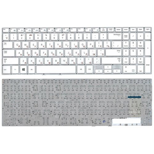 Клавиатура для ноутбука Samsung NP370R5E NP510R5E белая 1650₽