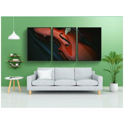 фото Набор модулных постеров для интерьера "скрипка, музыка, музыкальные" 60x90 см. в тубусе, без рамки lotsprints